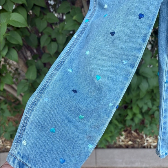 OshKosh B'gosh Denim Overalls with Hand embroidered Heart Details - Picture 10 of 12